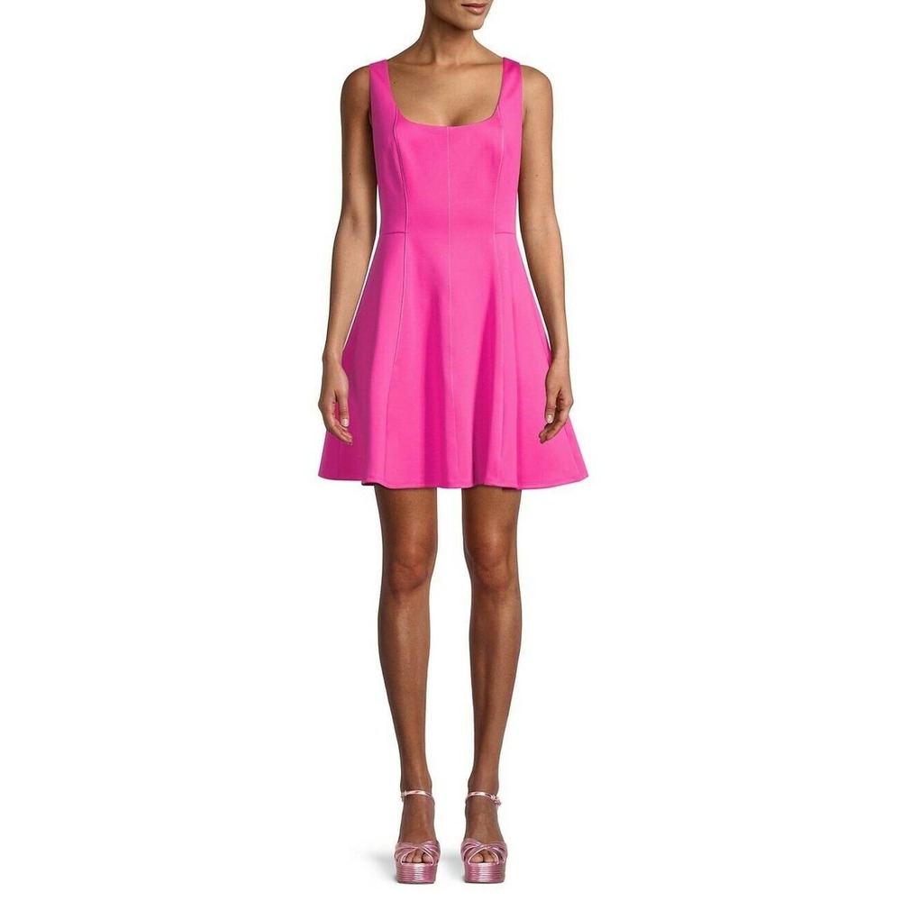 Ted Baker Hot Pink Lohanna Fit Flare Dress Size 3